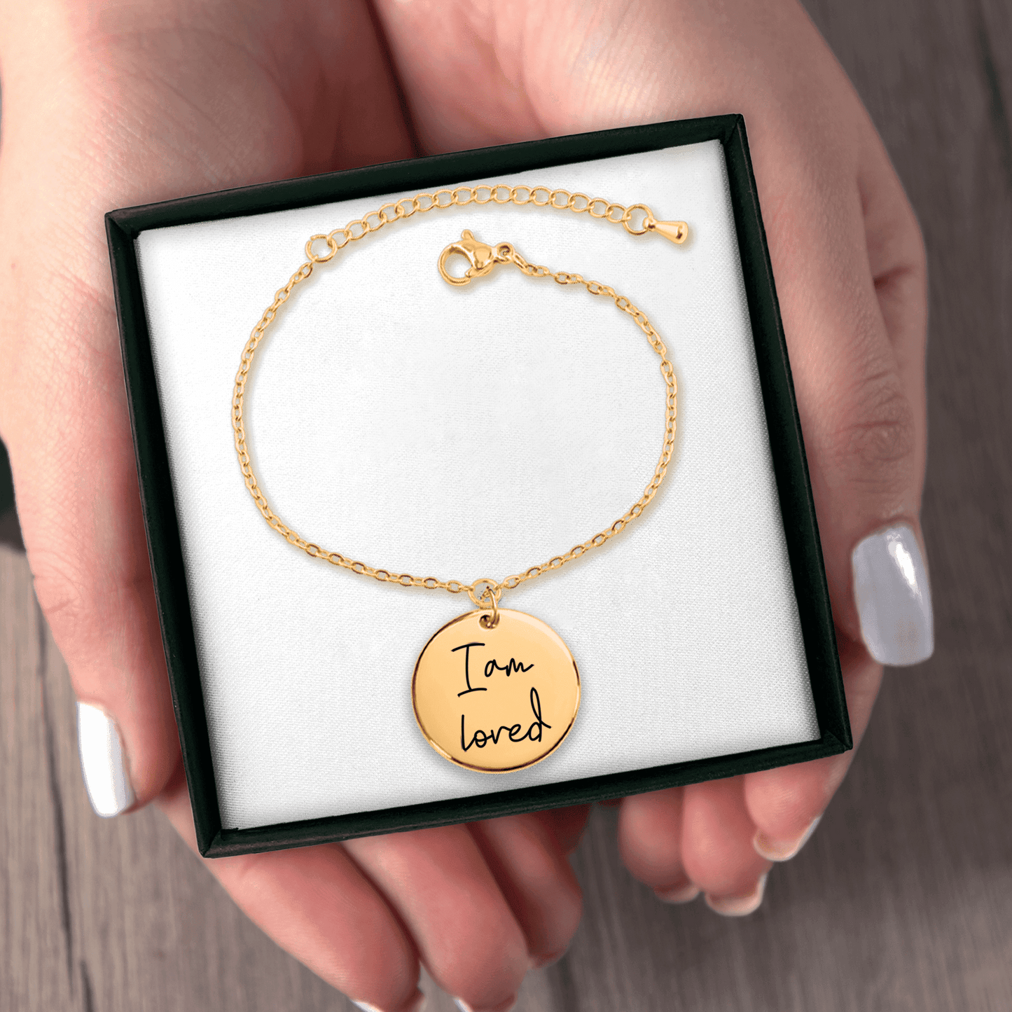 Personalized Affirmations Coin Bracelet