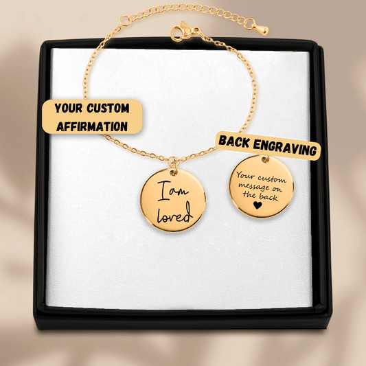 Personalized Affirmations Coin Bracelet